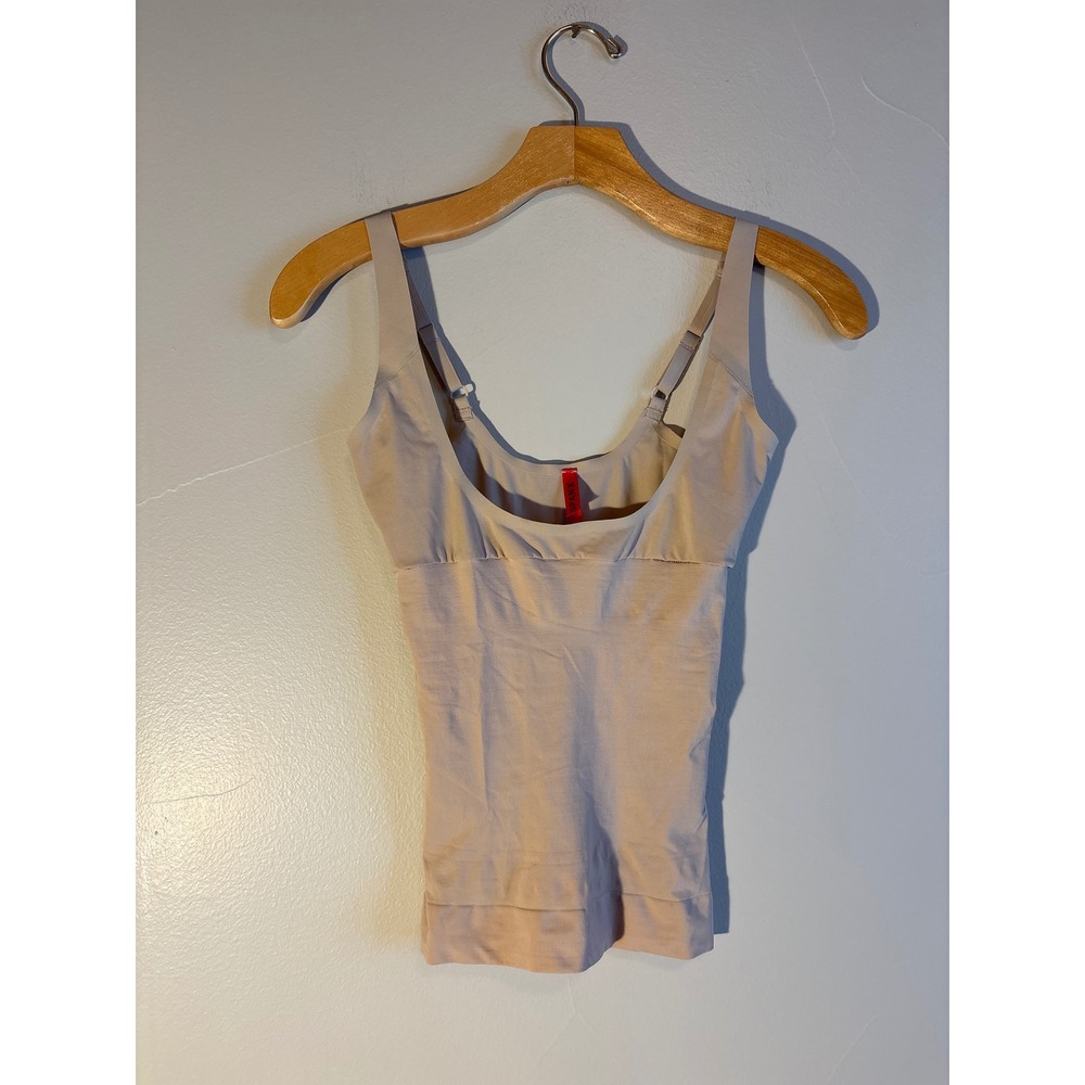 Spanx Womens Small Beige Seamless Tummy Control Shapewear Camisole Tank Top